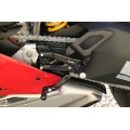 CNC Racing RPS Adjustable Rearset for the Ducati Panigale V4 / S / R - with Carbon Heel guard
